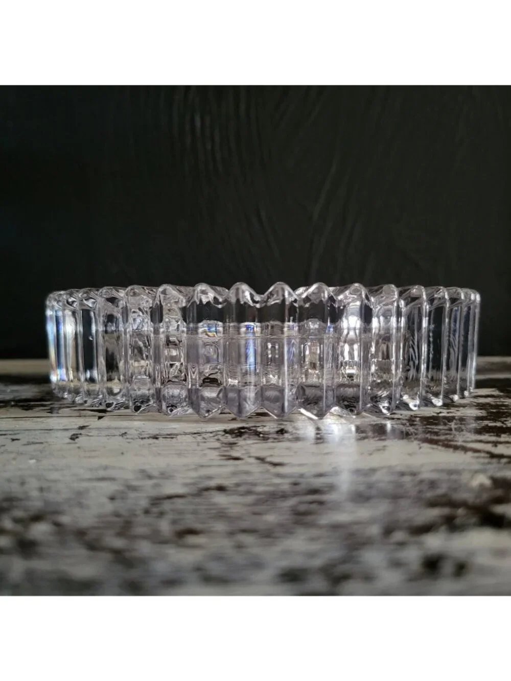 Vintage Mikasa Diamond Fire Wine Bottle Coaster, Pillar Candle Holder